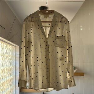 Cream Polka Dot Blouse